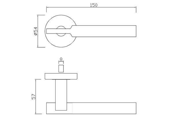 Stainless Steel Door Handle Hc 008