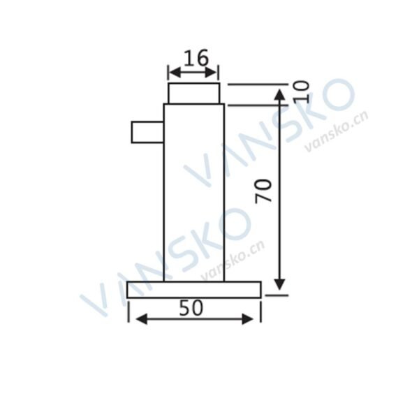 Ds 56 Rubber Cylinder Door Stop Stopper Floor Mounted With Hock