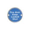 Stainless Steel Fire Door Closed Sign Plate Sp020