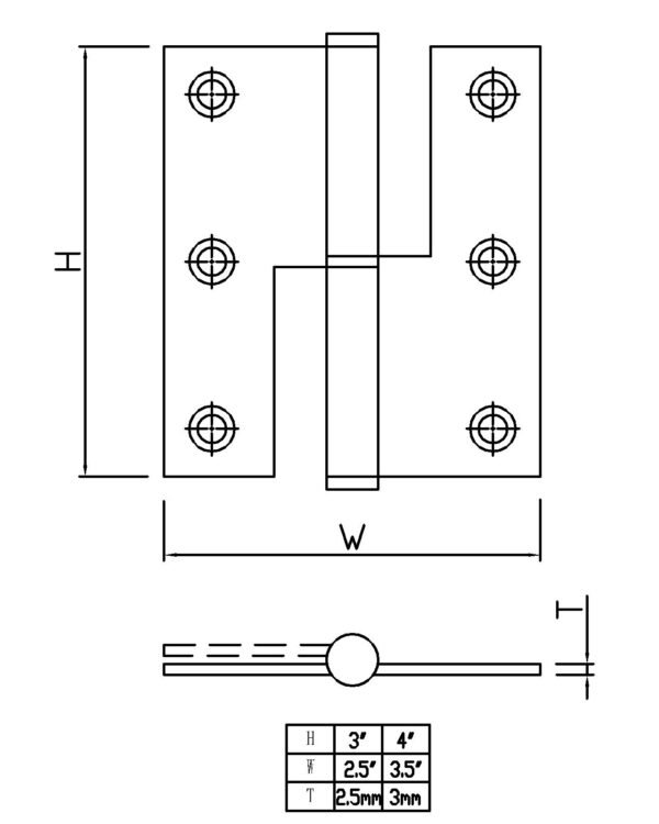 304 Stainless Steel Lift Off Hinge