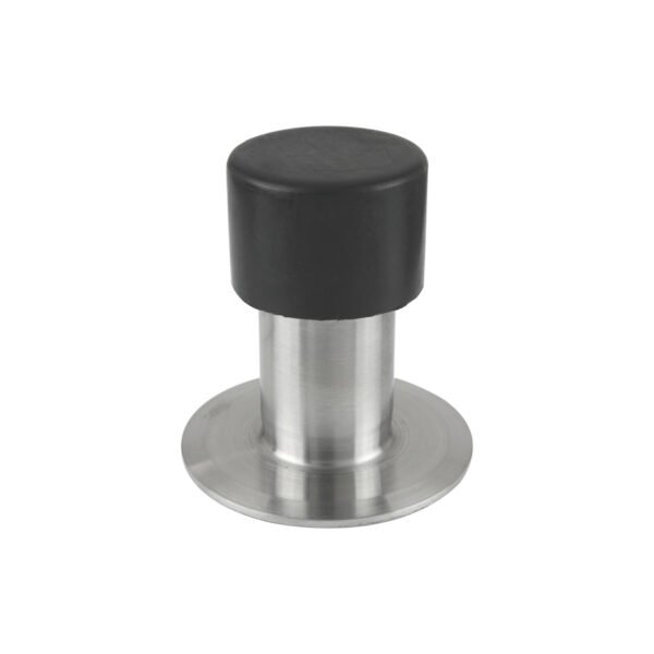 Stainless Steel Rubber Cylinder Door Stop Stopper Floor Mounted